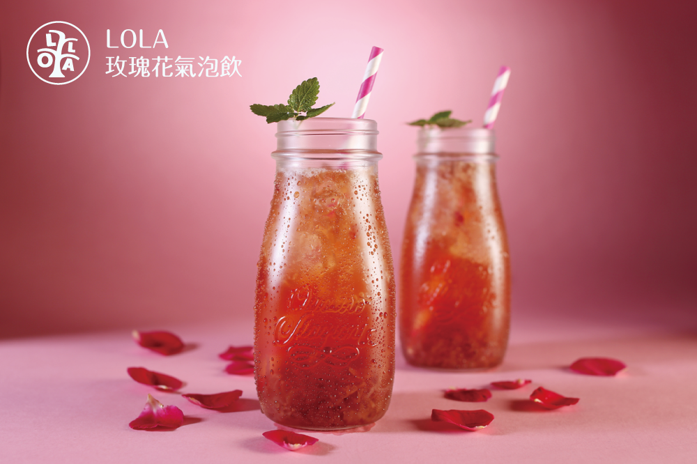 玫瑰花氣泡水